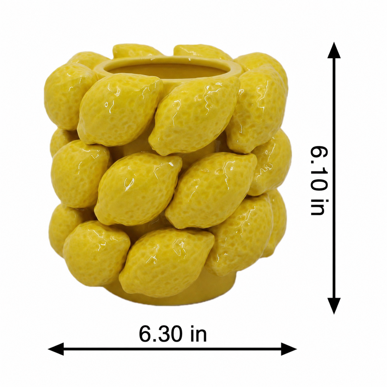 Lemon Ceramic Vase 6.1x6.3 inches