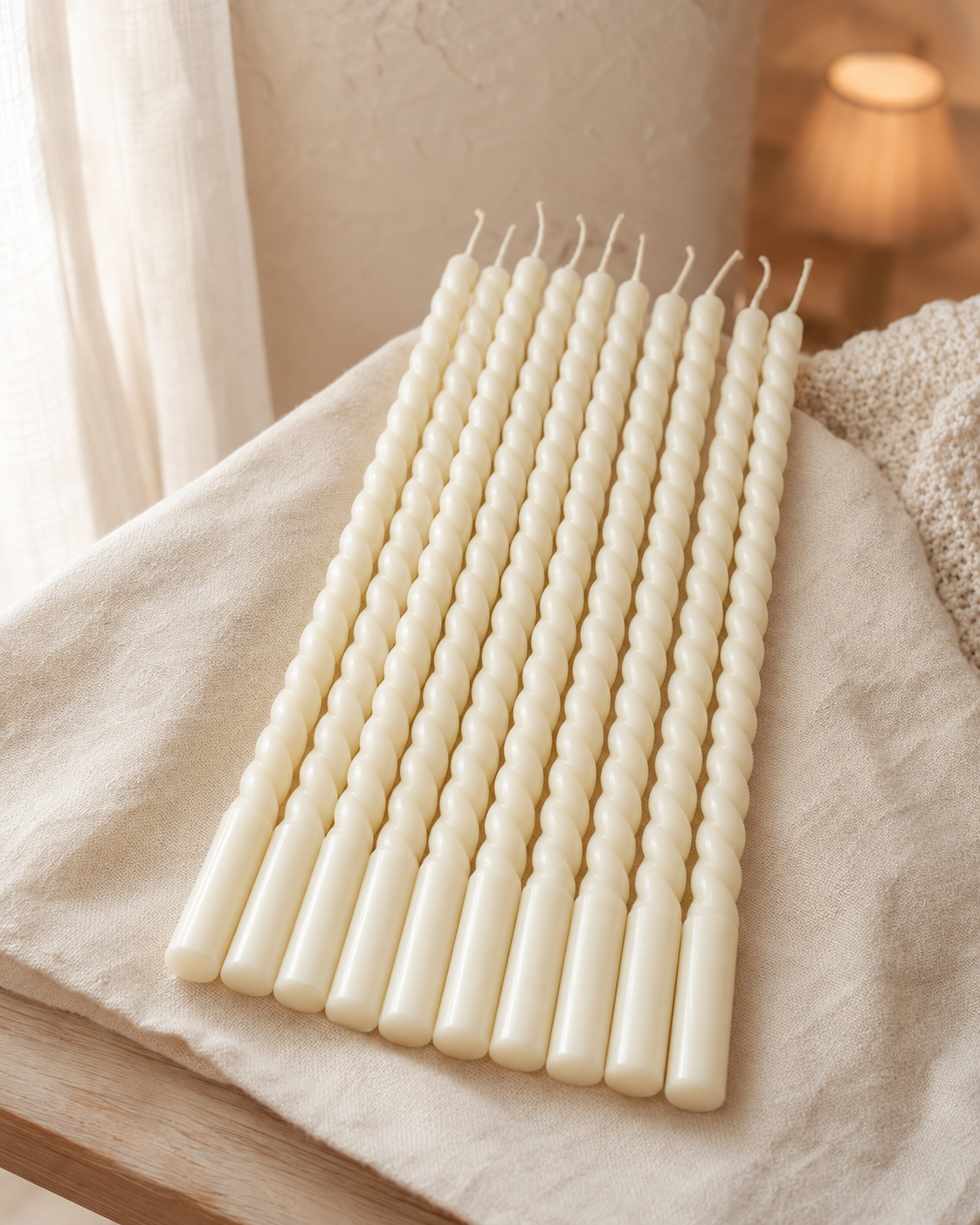 Tall Twisted Taper Candle 12x1 inches