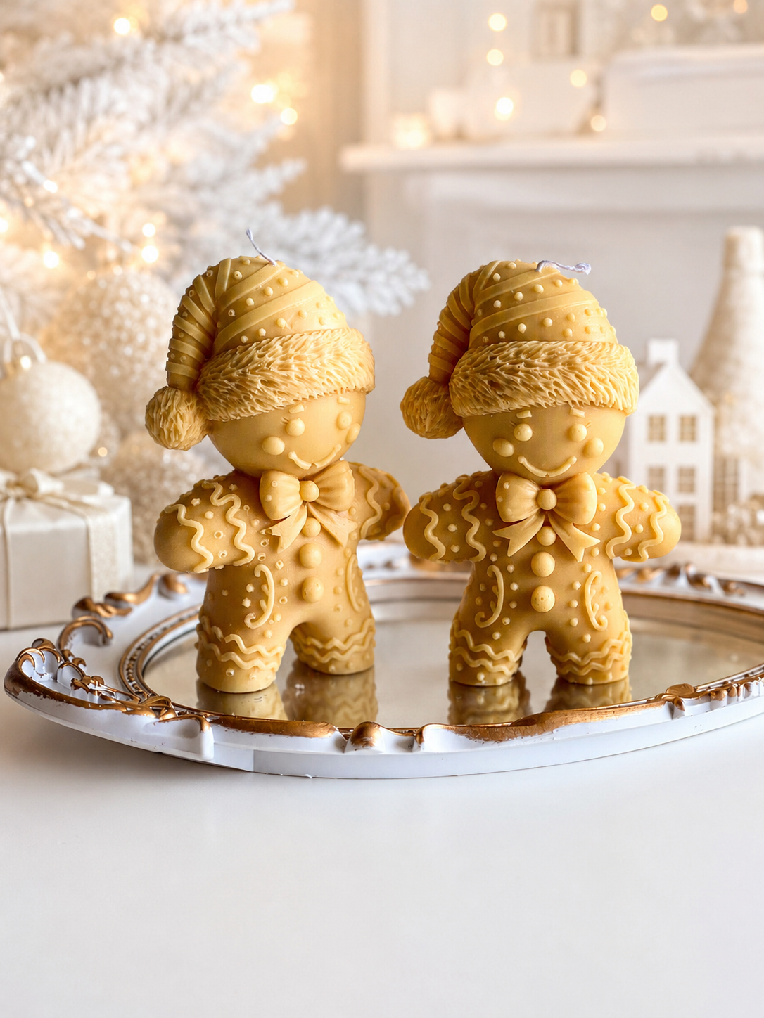 Gingerbread Man Candle handmade soy candle - Agaboo Candles