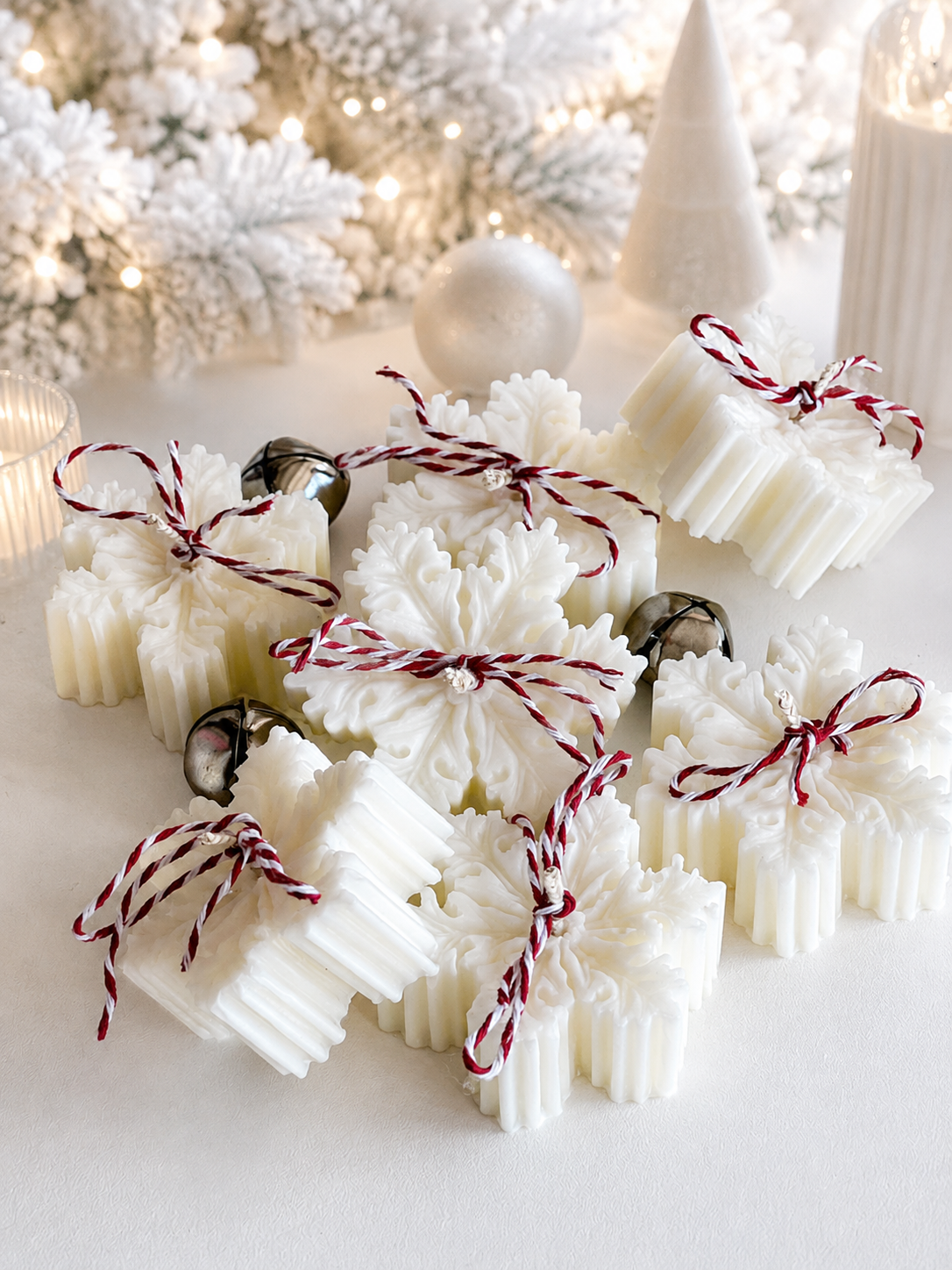 Snowflake Candle handmade soy candle - Agaboo Candles