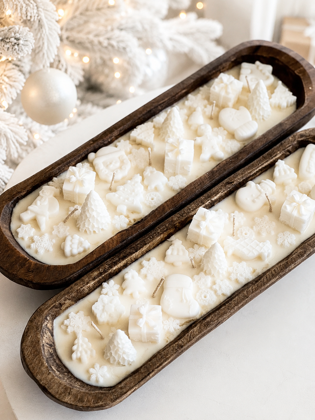 Christmas Dough Bowl Candle handmade soy candle - Agaboo Candles