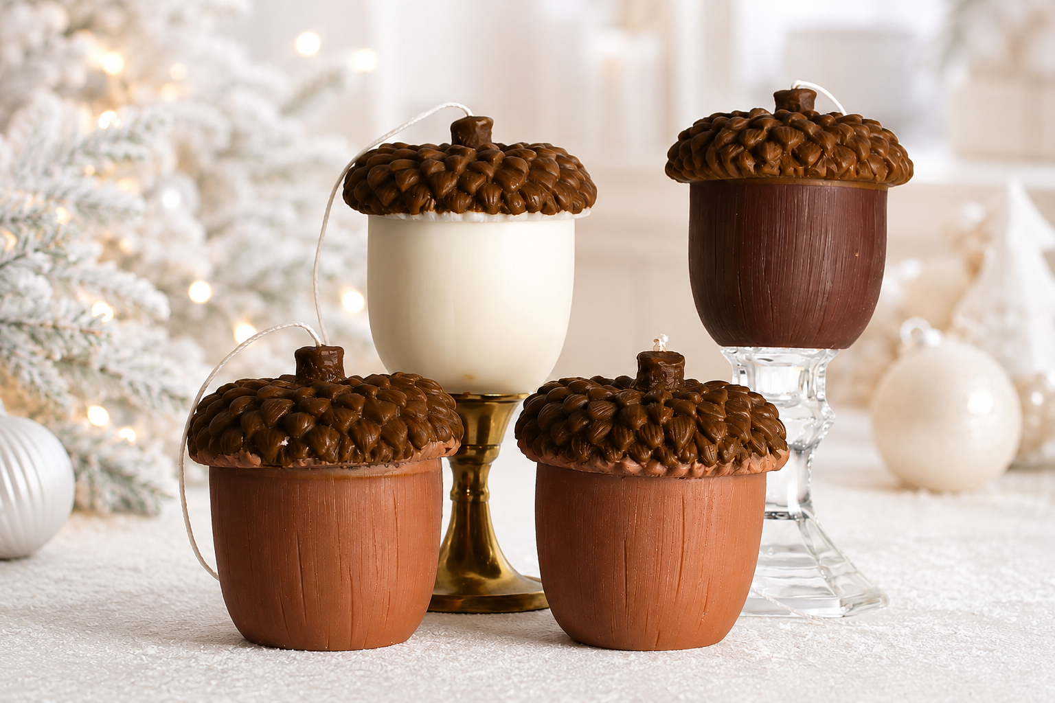 Pine acorn Candle