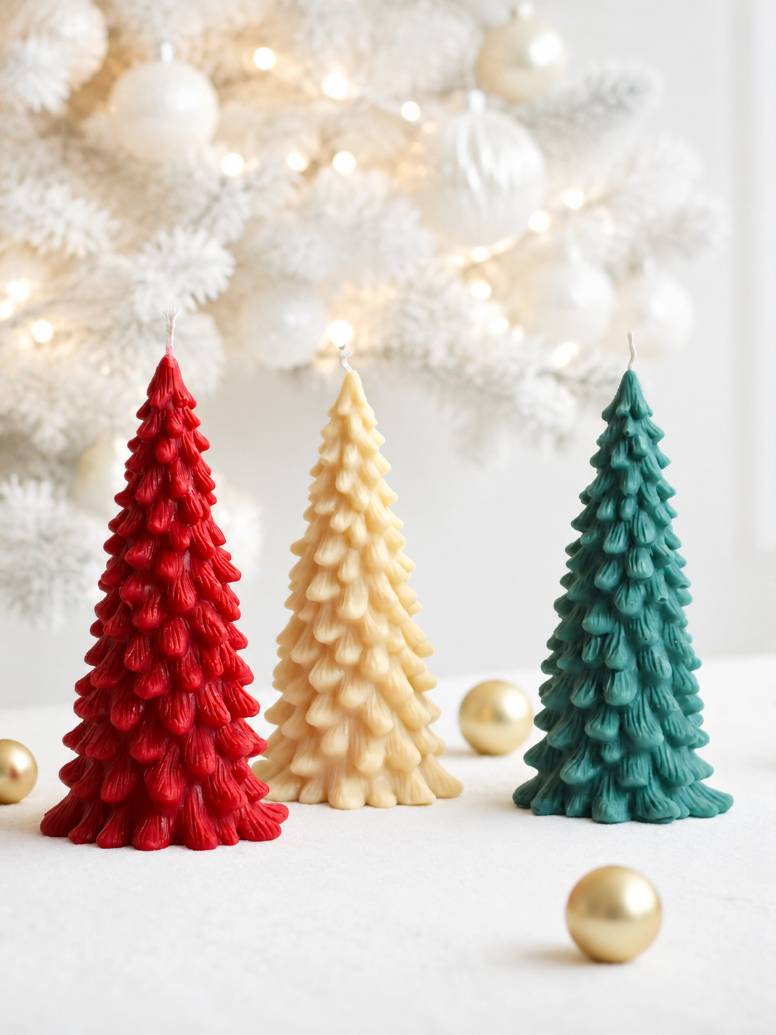 Large Christmas Tree Candle handmade soy candle - Agaboo Candles
