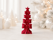 Bow Christmas Tree Candle handmade soy candle - Agaboo Candles