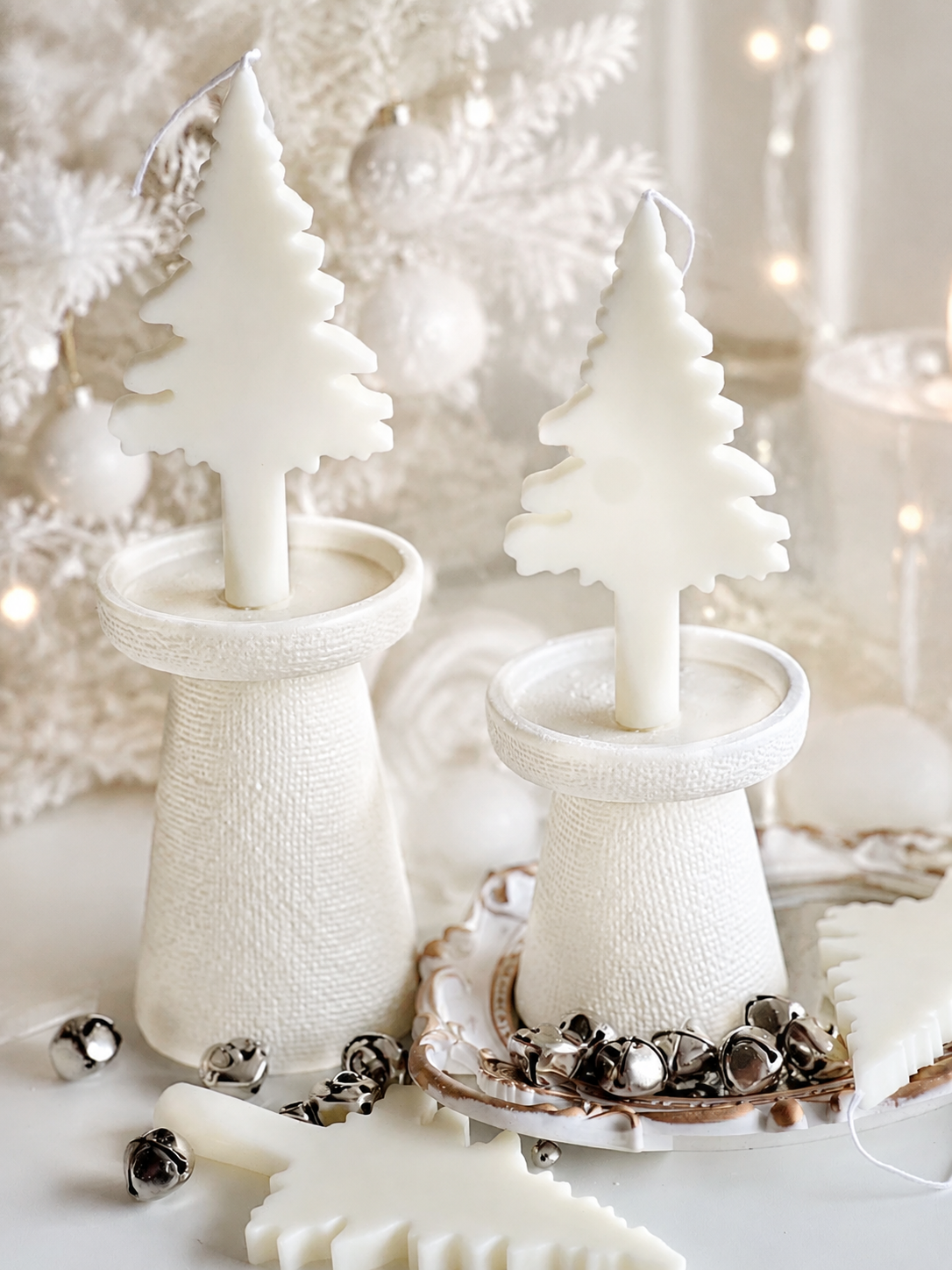 Taper Christmas Tree Candle handmade soy candle - Agaboo Candles