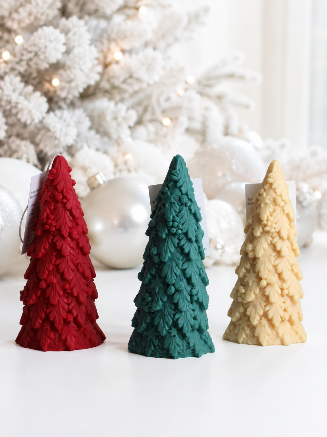 Large Christmas Tree Candle handmade soy candle - Agaboo Candles