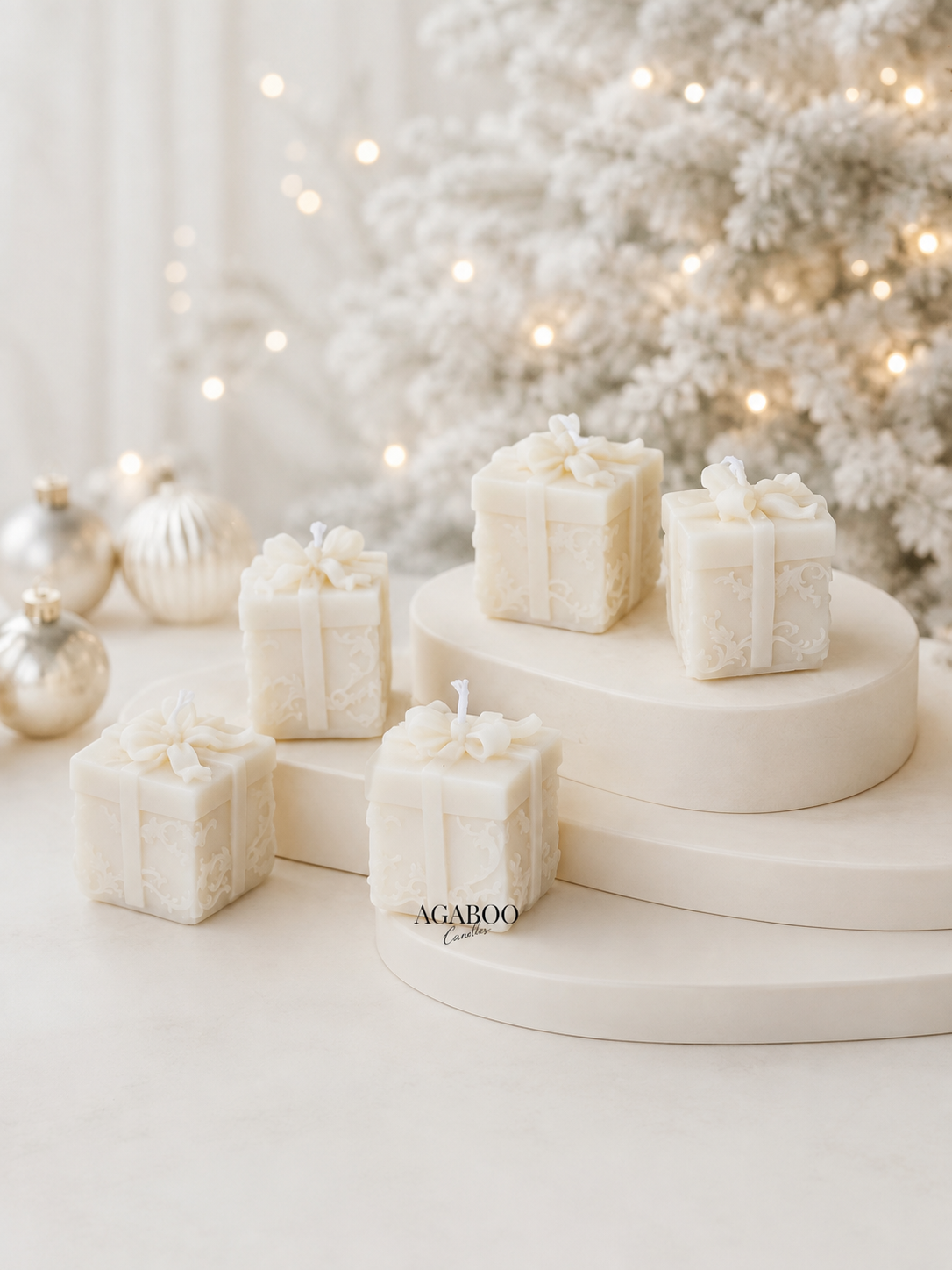 Mini Christmas Candle handmade soy candle - Agaboo Candles