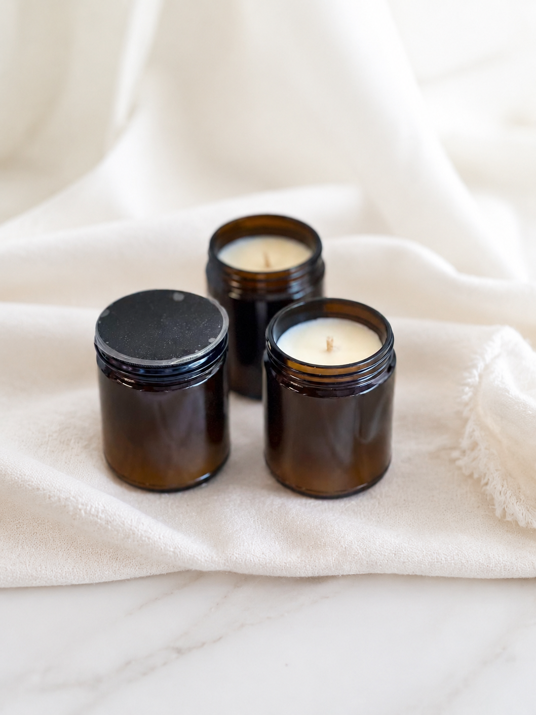 Amber Jar Candle 3.5x2.9 inches 8 fl.oz