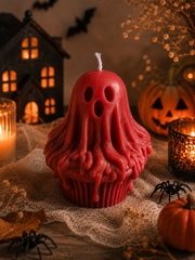 Ghost Cupcake Soy Candle 4.5x3.5 inches