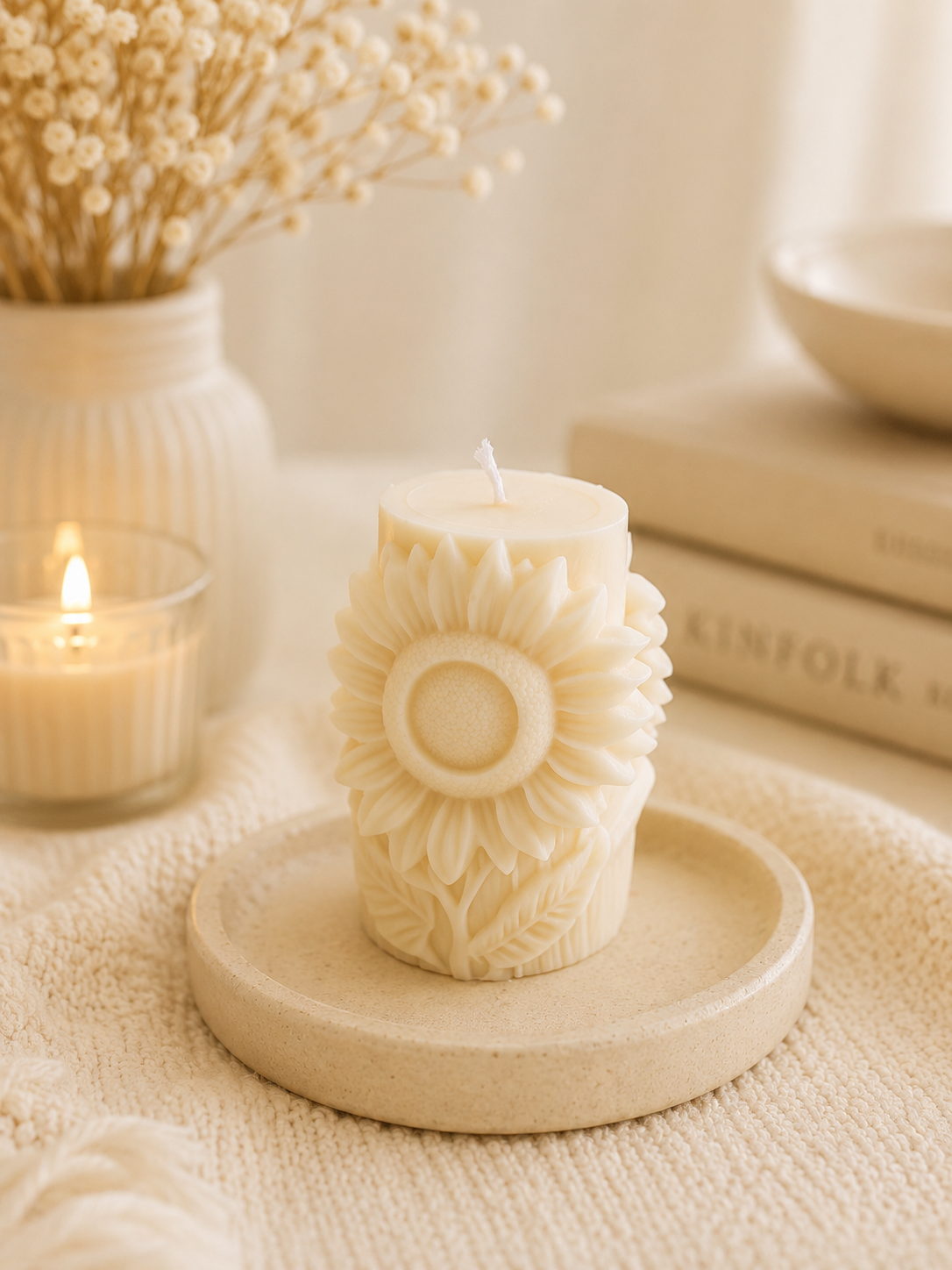 Sunflower Candle 3.75x2 inches