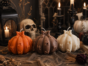 Bow Pumpkin Soy Candle 3.25x3 inches