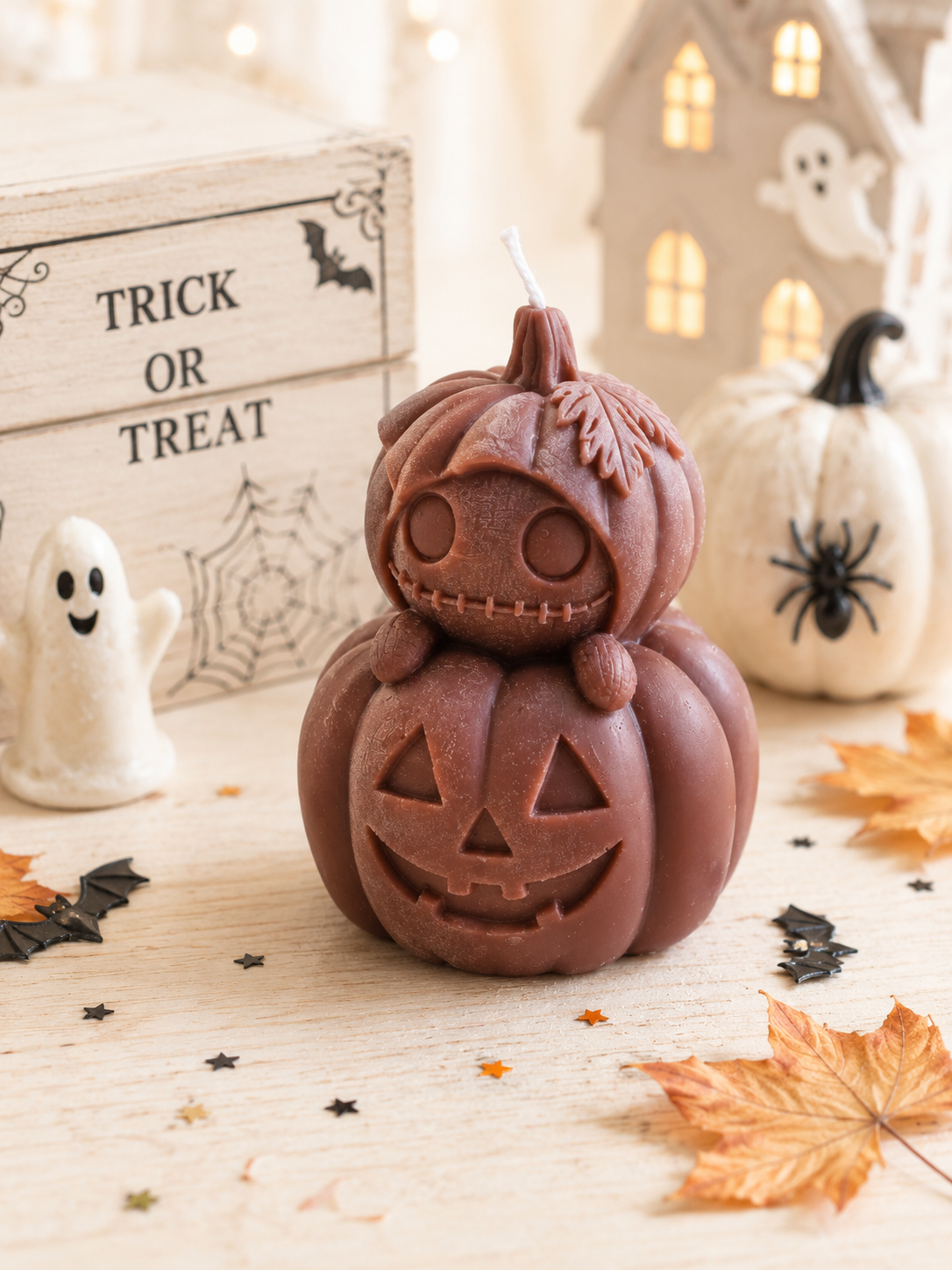 Jack Skellington Pumpkin Candle 4x3 inches