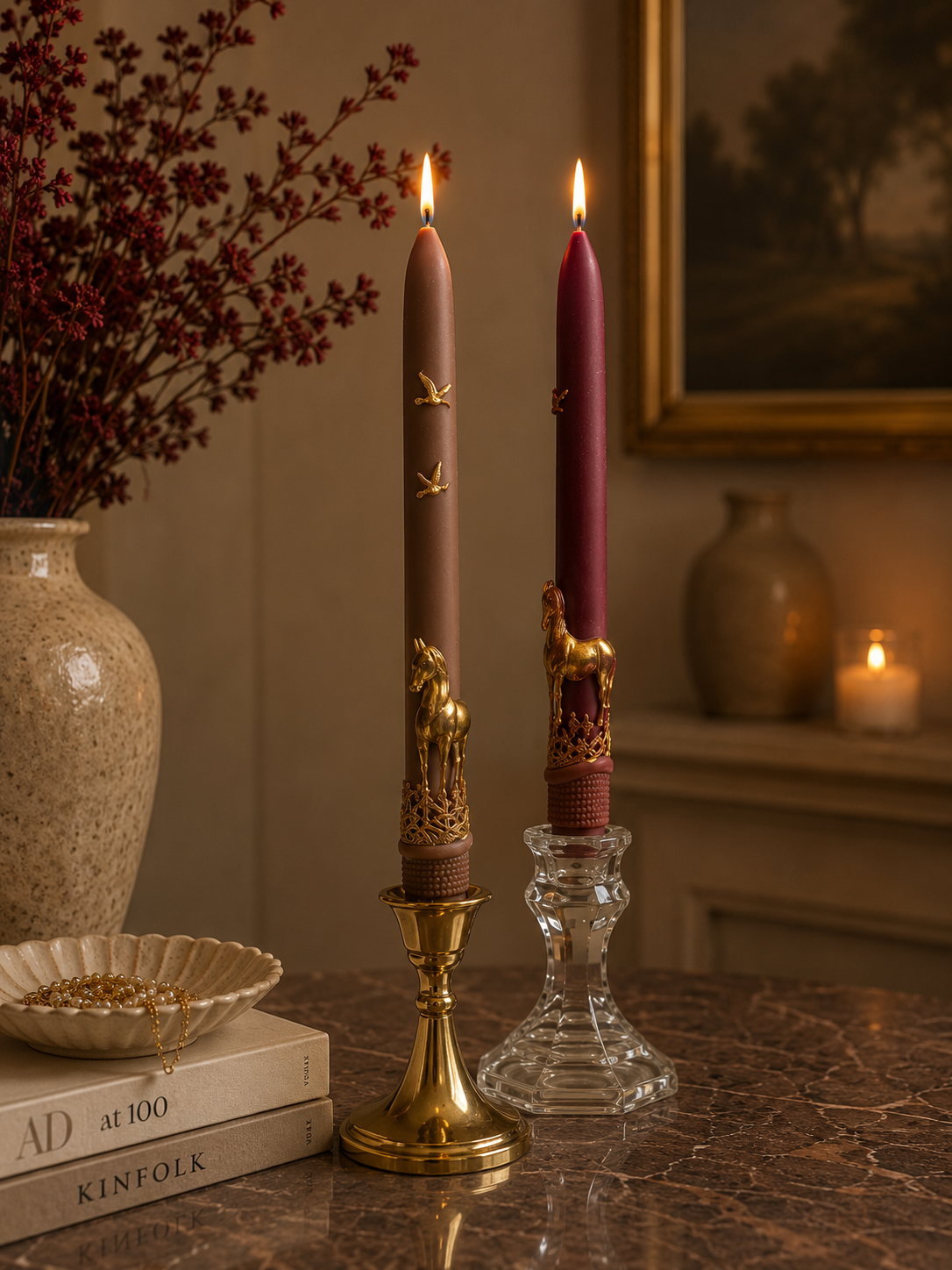 Horse Taper Candle 8,5x7/8 inches