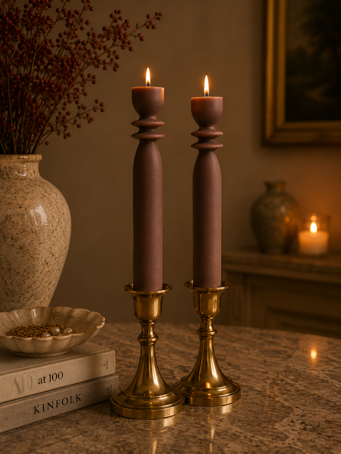 Tall Spiral Taper Candle