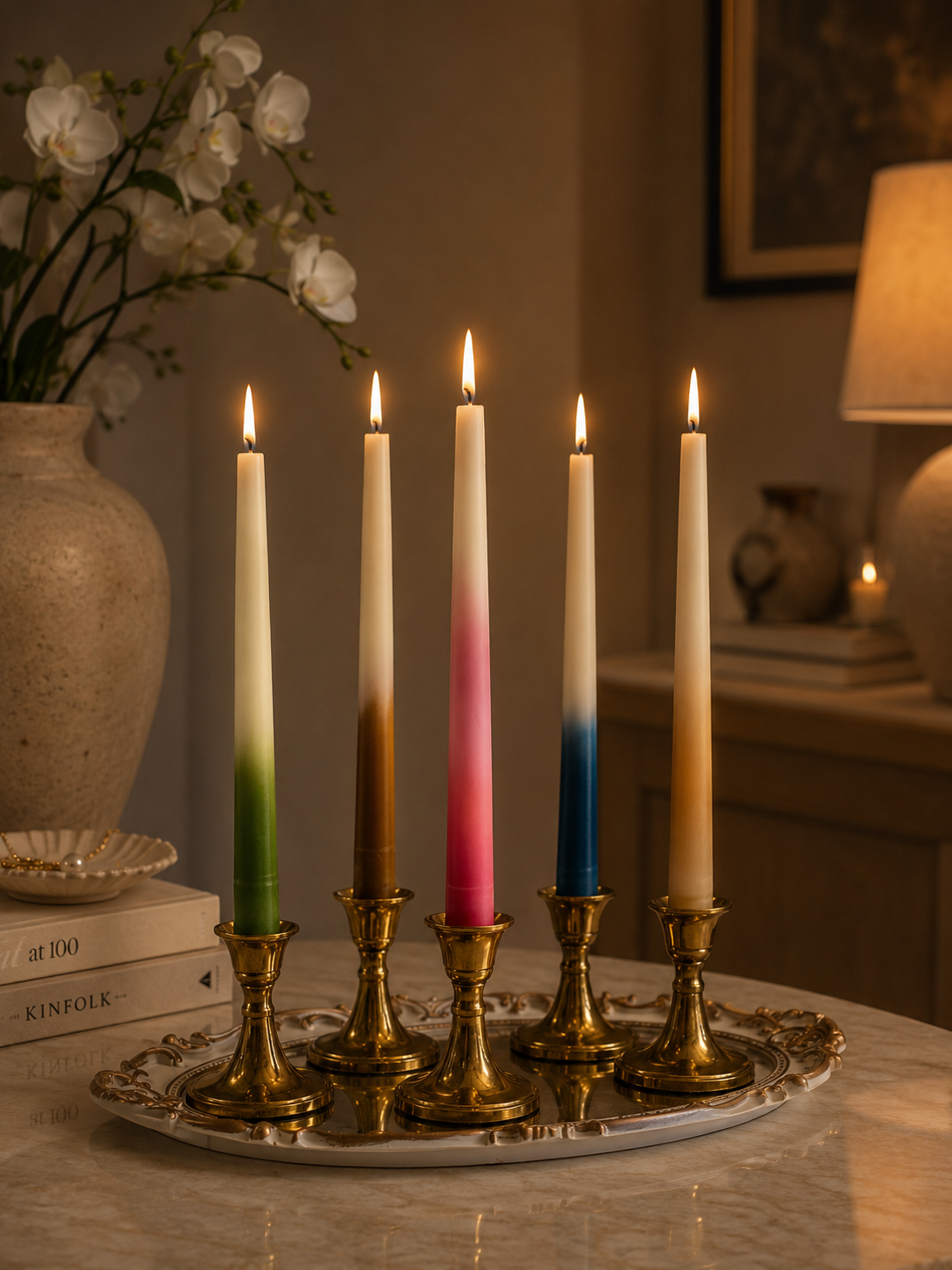 Ombre Tall Taper Candle