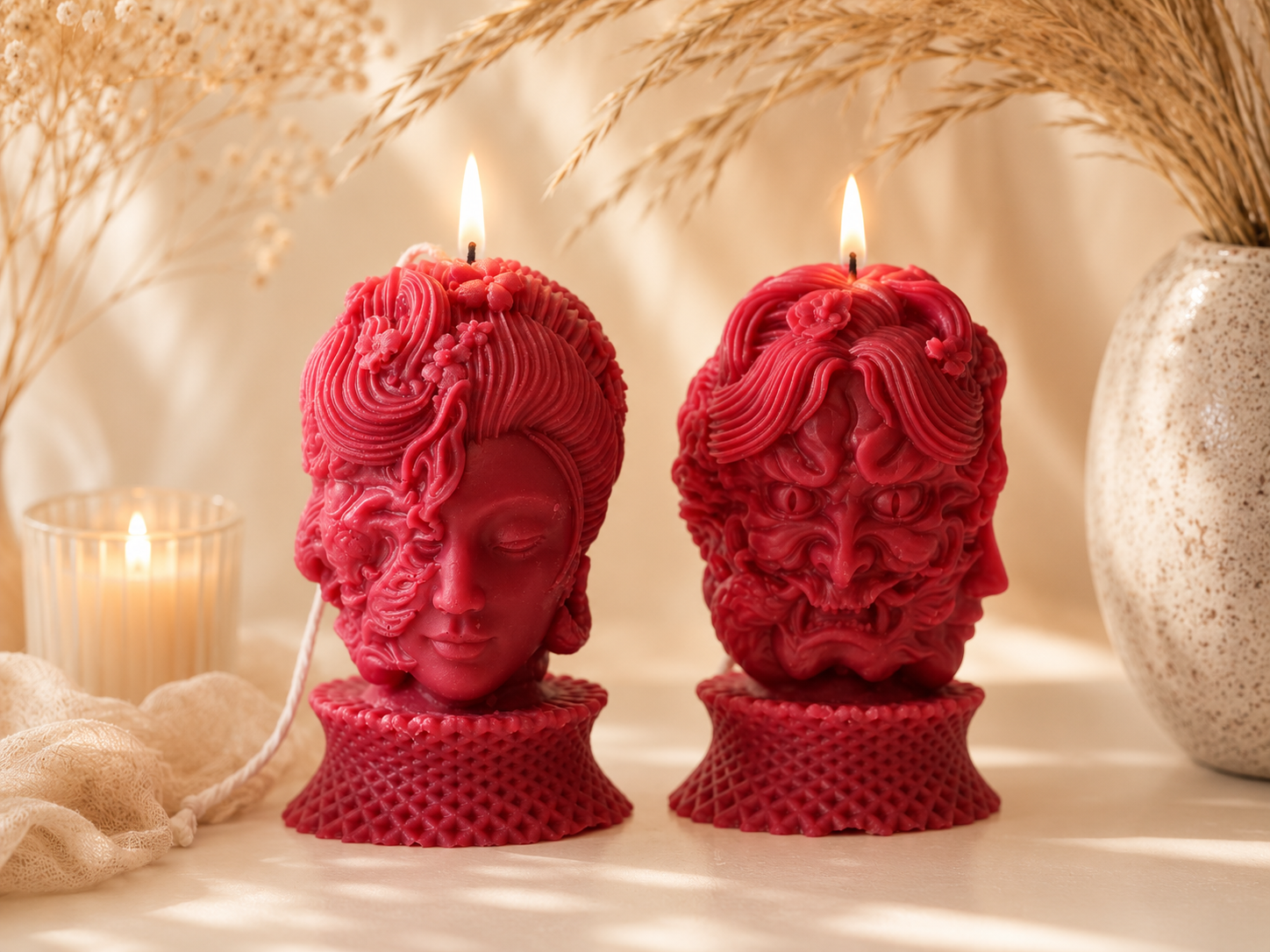 Gothic Lady Demon Candle 4.5x2.5 inches