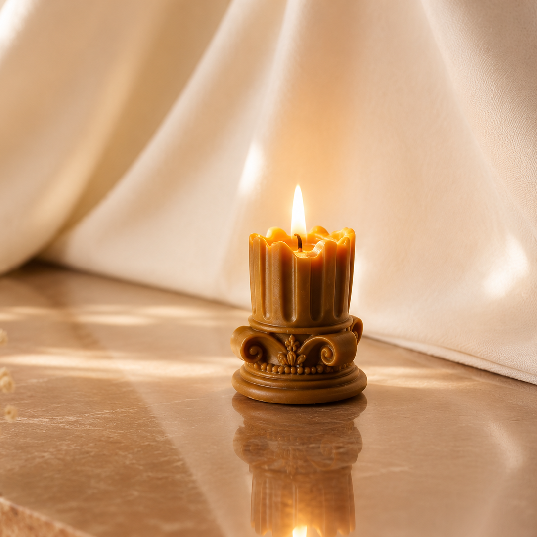 Greek Column Candle 3x2.5 inches