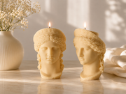 Hera Bust Statue Candle: 7.5x4 inches