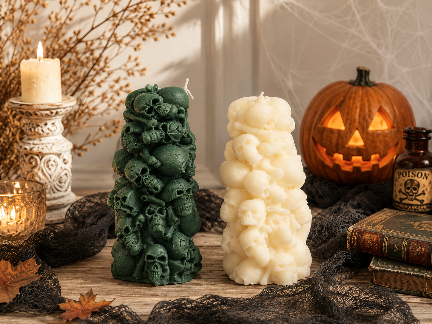 Skull Tower Candle