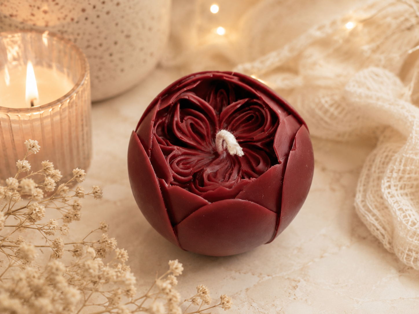 Blooming Flower Candle 1.75x1.75 inches