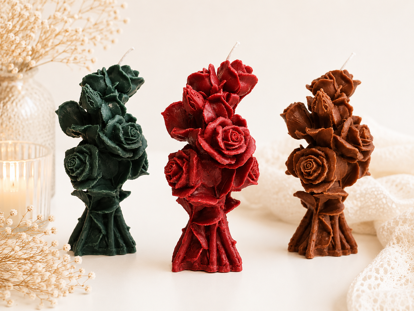 Rose Bouquet Candle