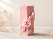 Rose Pillar Candle