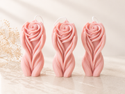 Hands Holding Rose Candle 4x1.5 inches