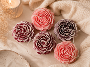 Huge Ombre Peony Candle 2.5x6 inches