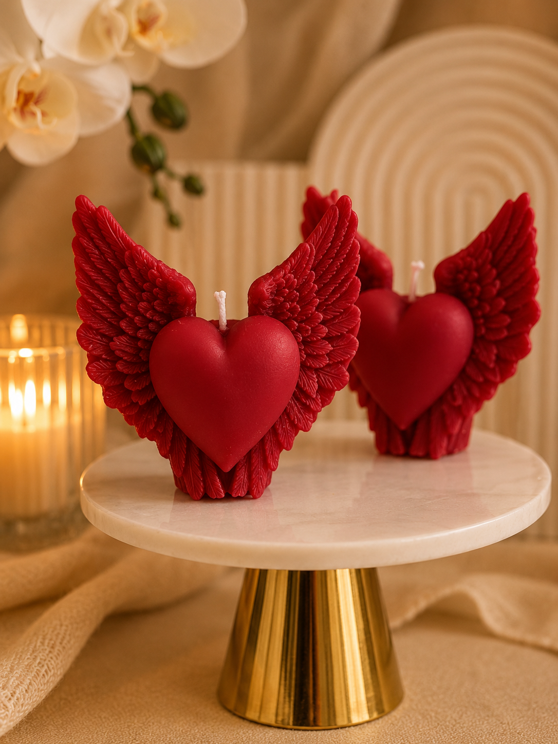 Heart Wing Candle 4.5x4.5 inches