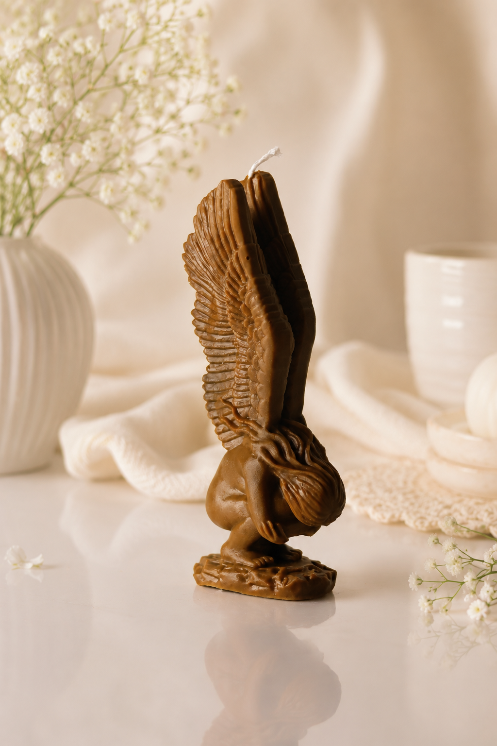 Angel Wings Candle 6.5x2.5 inches