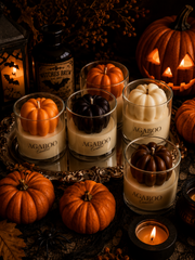Halloween Container Candle with Pumpkin 3.5x3 inches