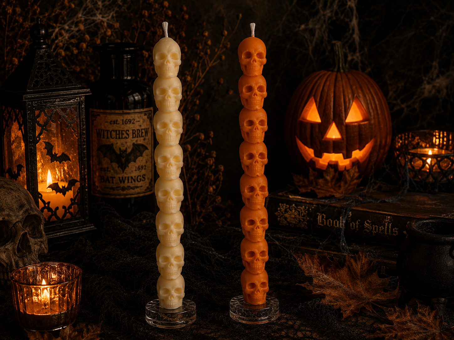 Skull Taper Candle