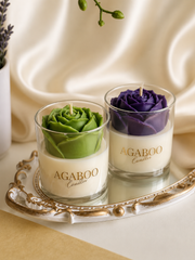 Floral Rose Candle 3.5x3.25 inches 7 fl.oz