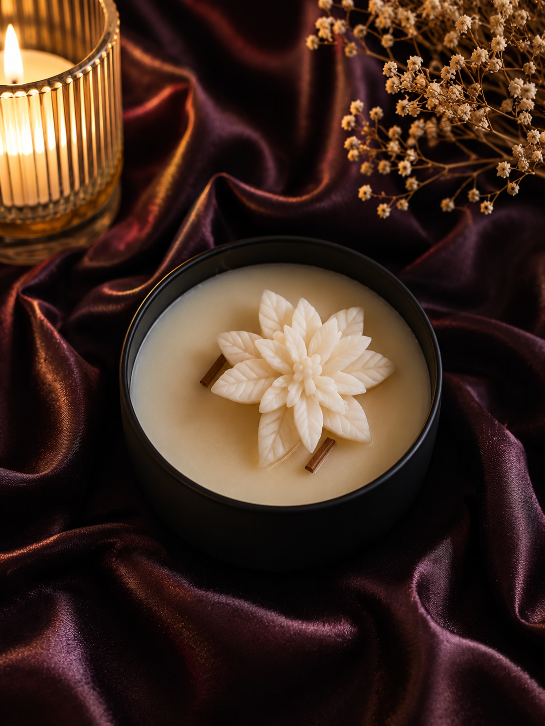 Floral Tin Candle 2x3.5 inches 4 fl.oz