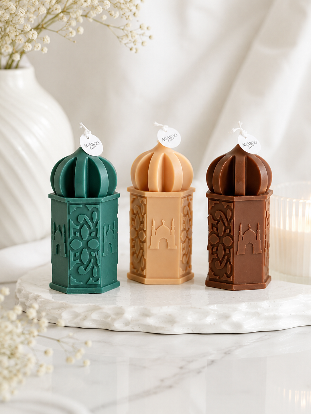 Castle Cylindrical Candle 4.5x inches