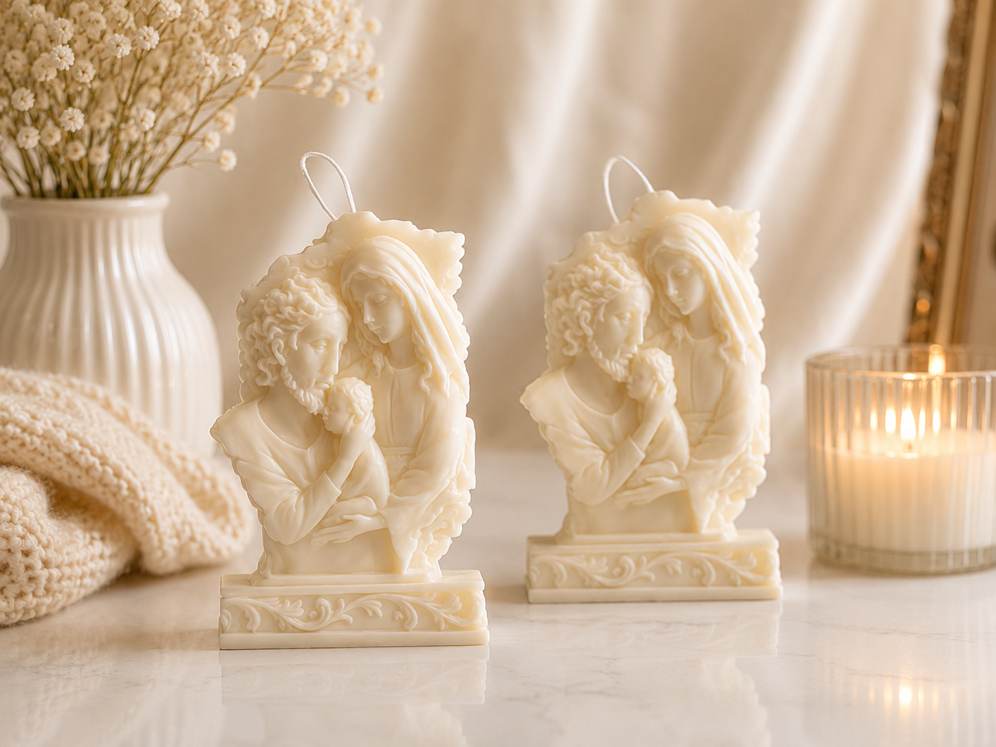 Holy Family Candle 8x5 inches