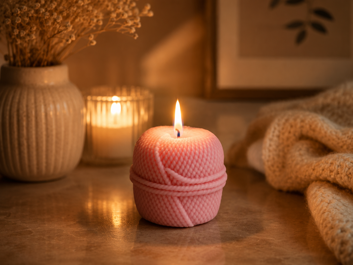 Example: Yarn Macaron Candle – Agaboo