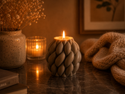 Huge Geometric Twirling Swirl Candle 5x4.5 inches