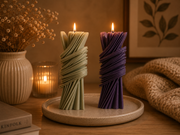 Modern Geometric Pillar Candle