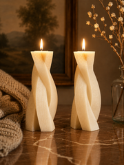 Twisted Pillar Swirl Candle