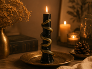 Gold Snake Spiral Candle 5x1.5 inches