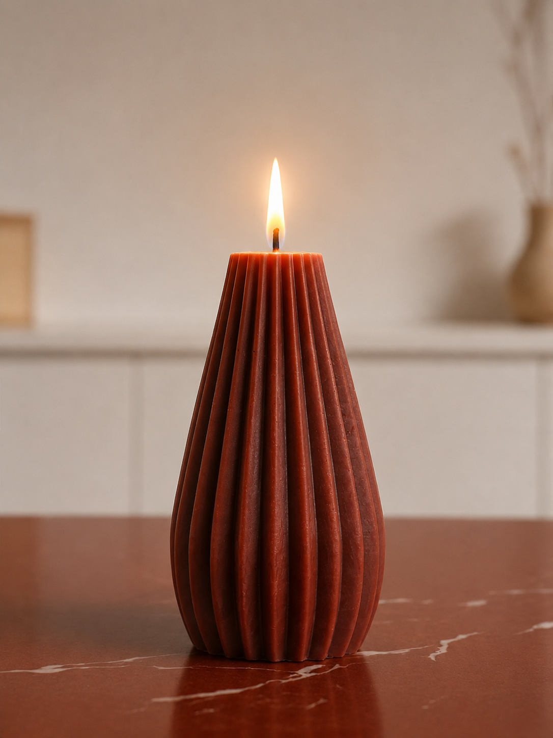 Geometric Line Candle 5x2 inches