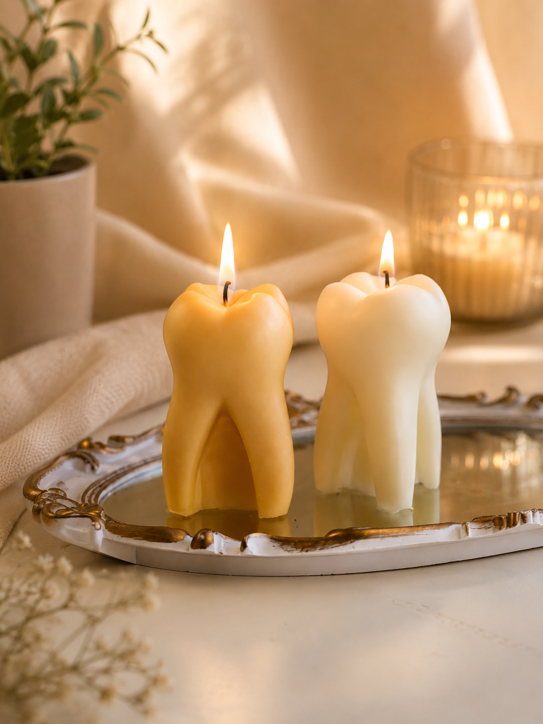Tooth Shaped Candle