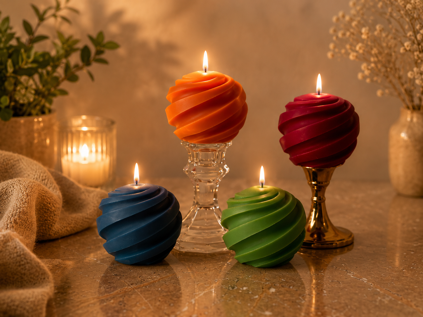 Spiral Ball Candle