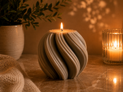 Large Swirl Candle 6x6 inches