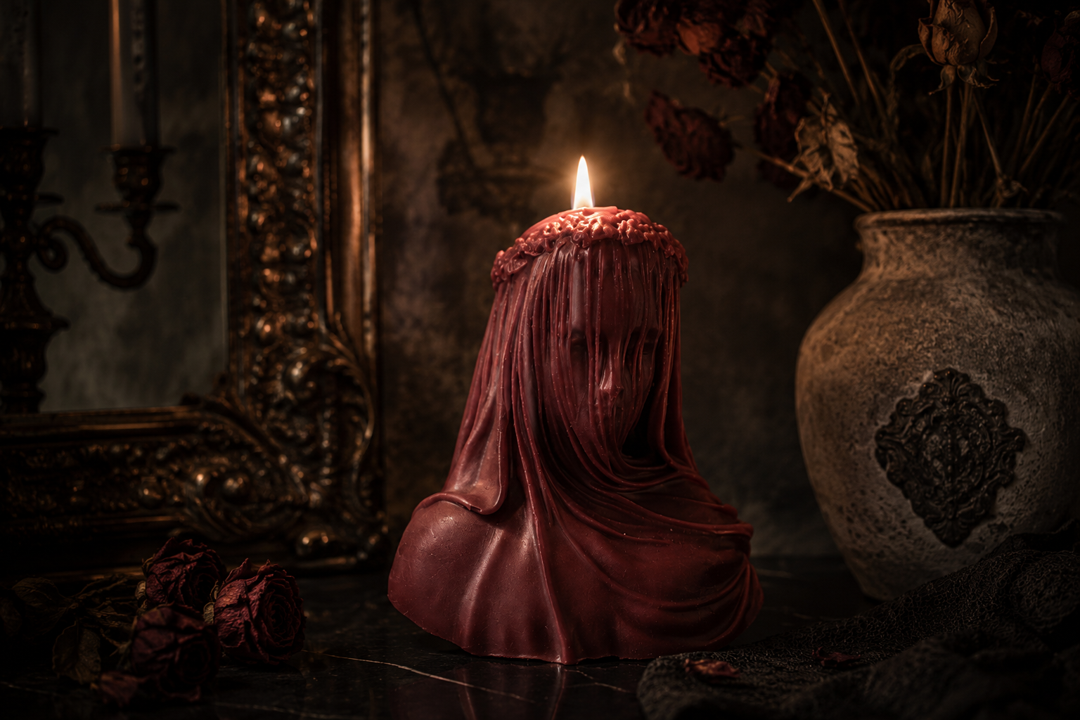 Medium Veiled Lady Candle