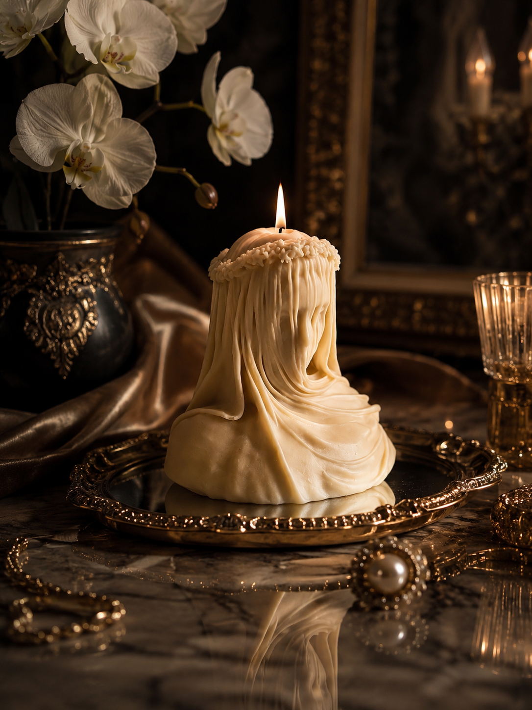 Medium Veiled Lady Candle