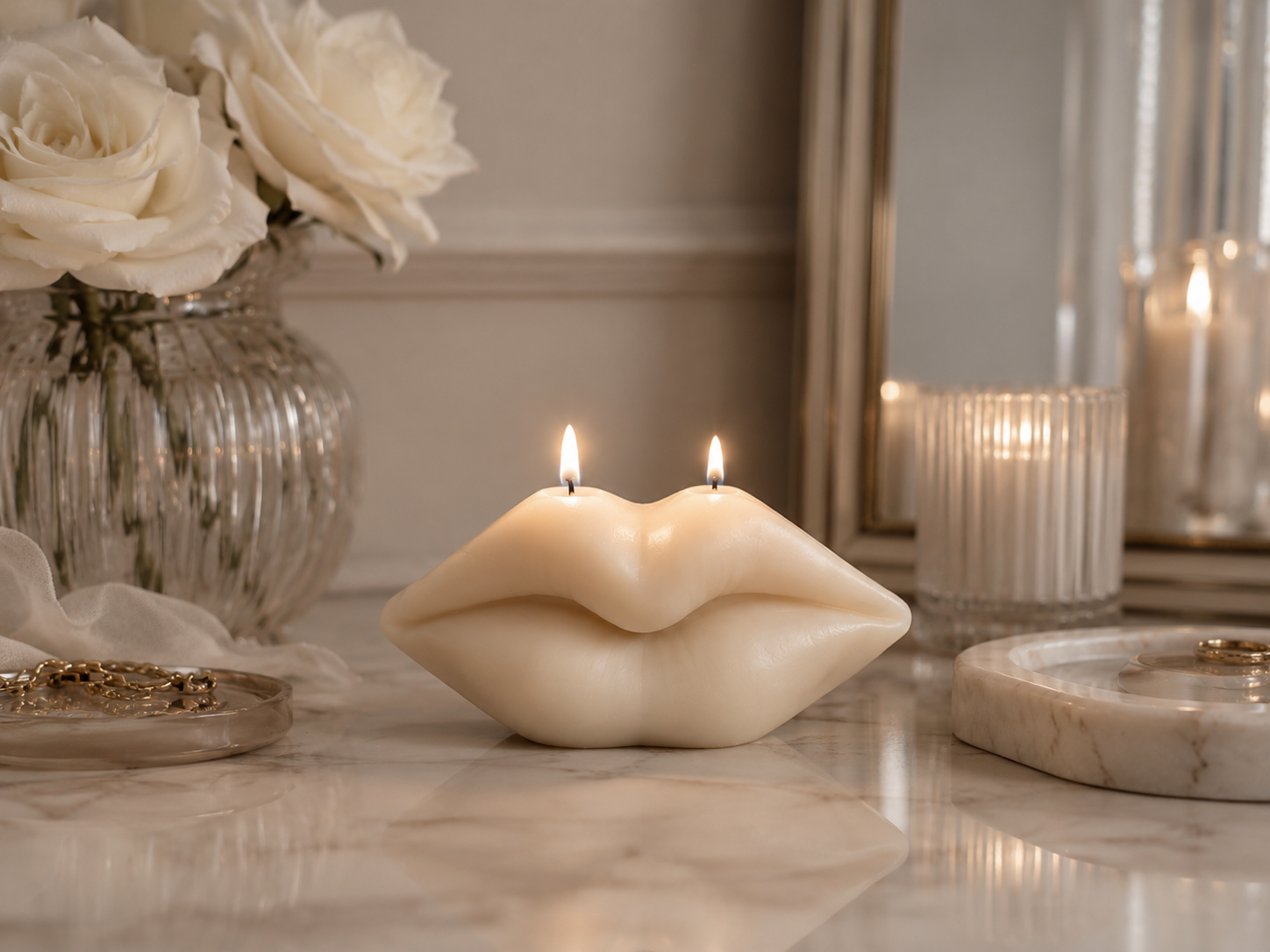 Face Lips Candle 2.25x5.25 inches