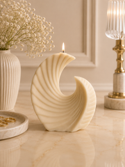 Unique Geometric Ribbed Candle
