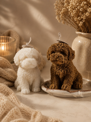 Dog Candle 5.5x6 inches